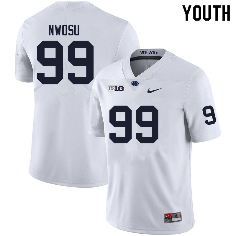 Youth #99 Gabriel Nwosu Penn State Nittany Lions College Football Jerseys Sale-White - Click Image to Close